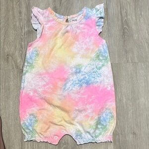 4/$20 George Colorful Tie-Dye Baby Romper 12-18M